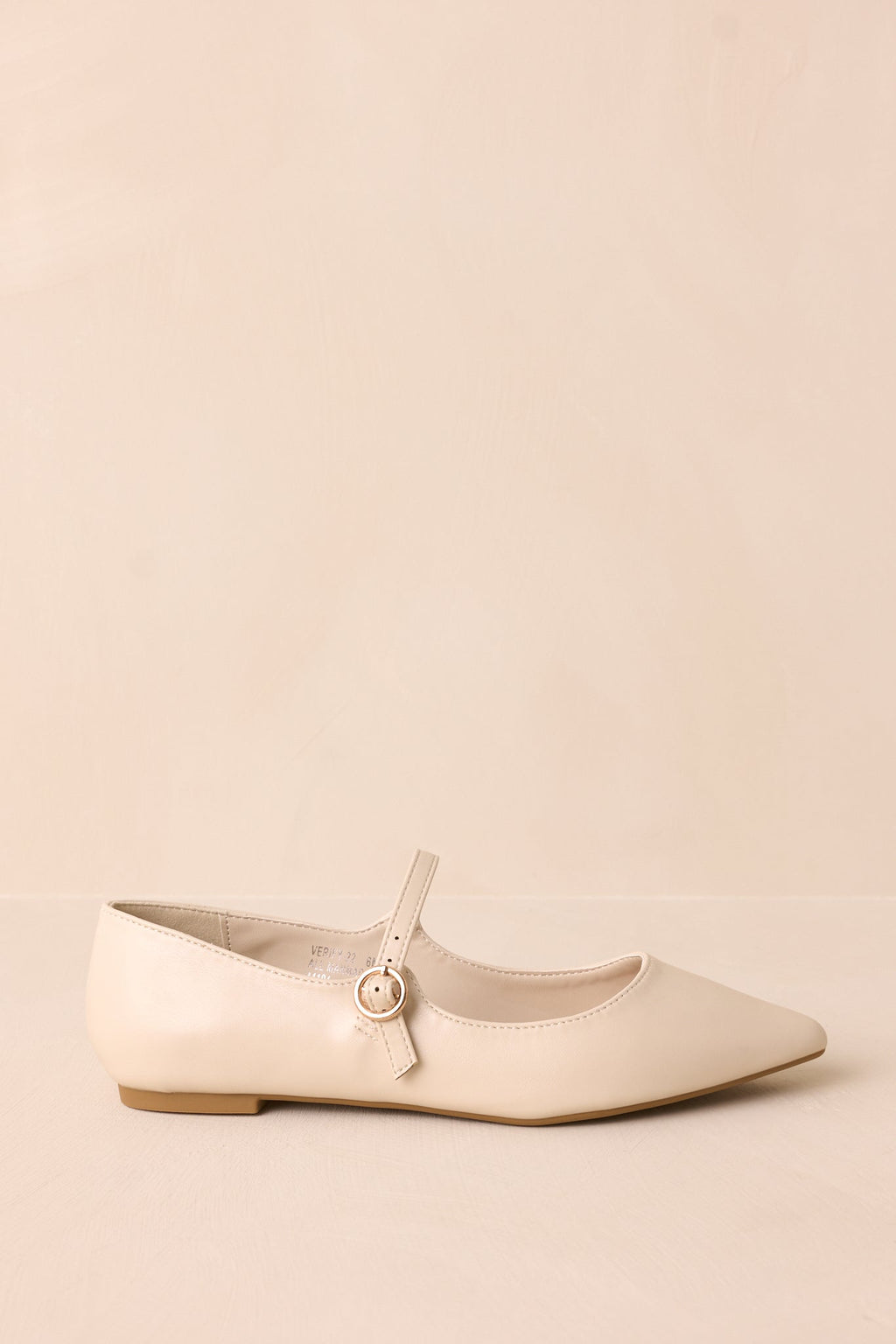 Right Where She Stands Ivory Pointed-Toe Mary Jane Flats