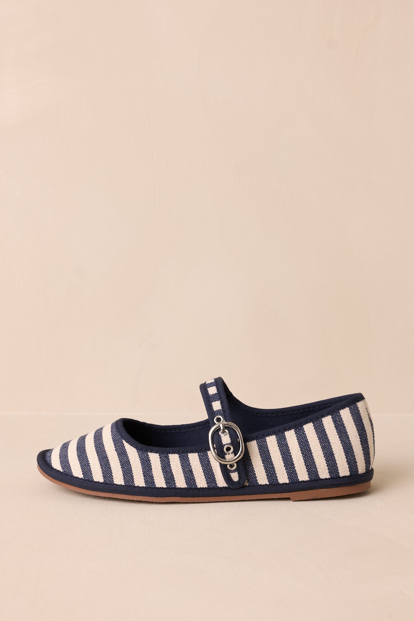 Saltwater Stroll Navy Stripe Mary Jane Flats