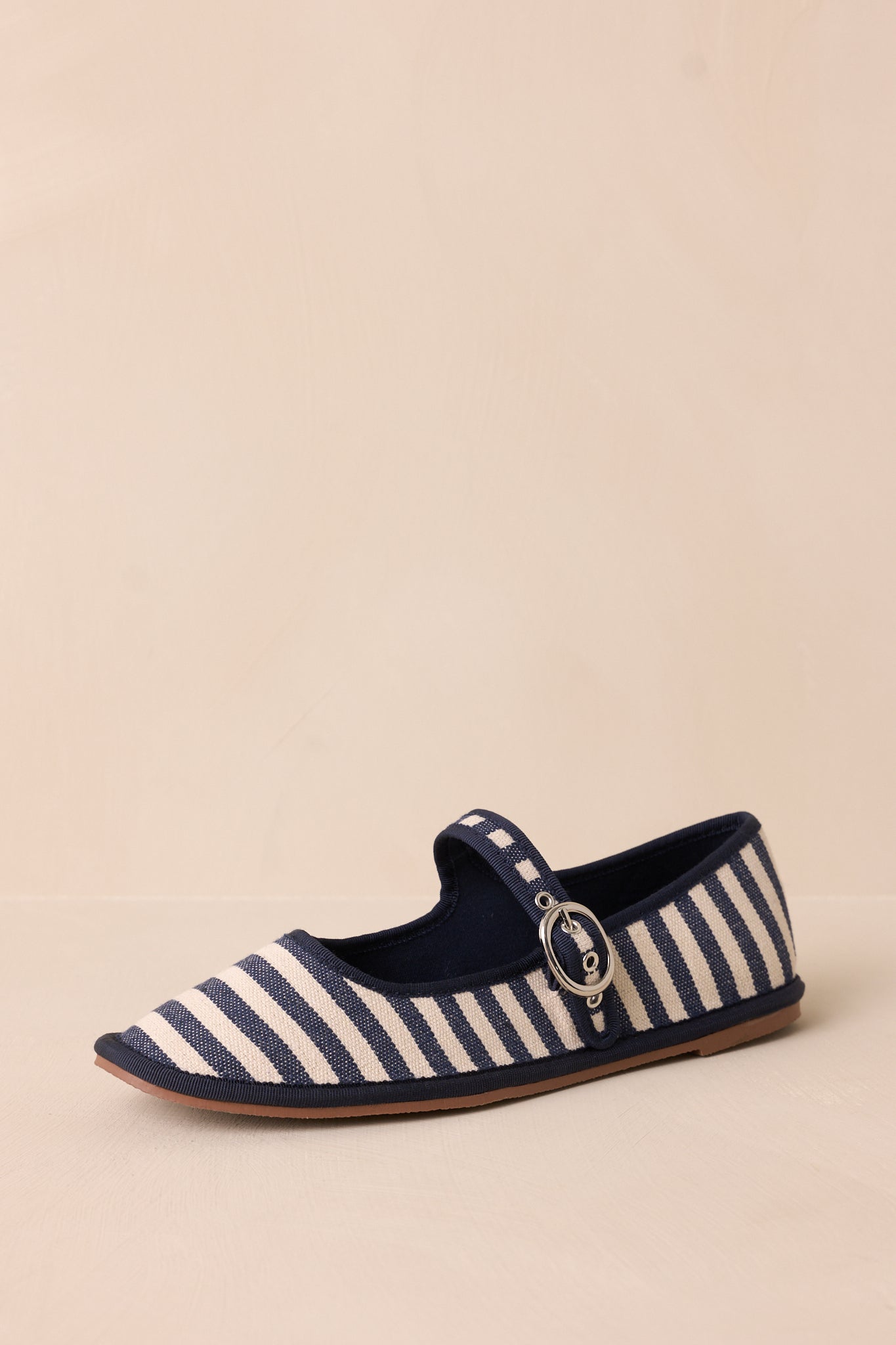 Saltwater Stroll Navy Stripe Mary Jane Flats