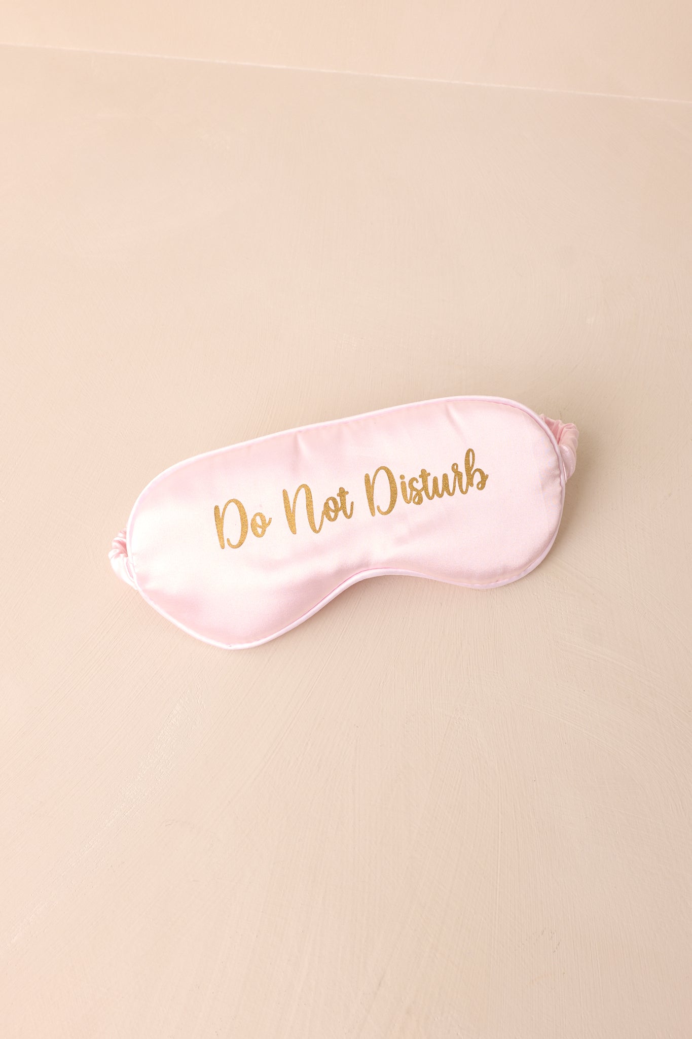 Do Not Disturb Light Pink Satin Eye Mask