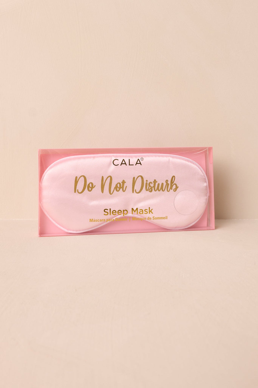 Do Not Disturb Light Pink Satin Eye Mask