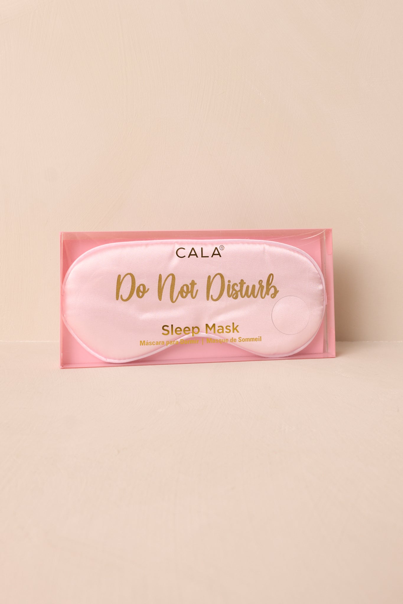 Do Not Disturb Light Pink Satin Eye Mask