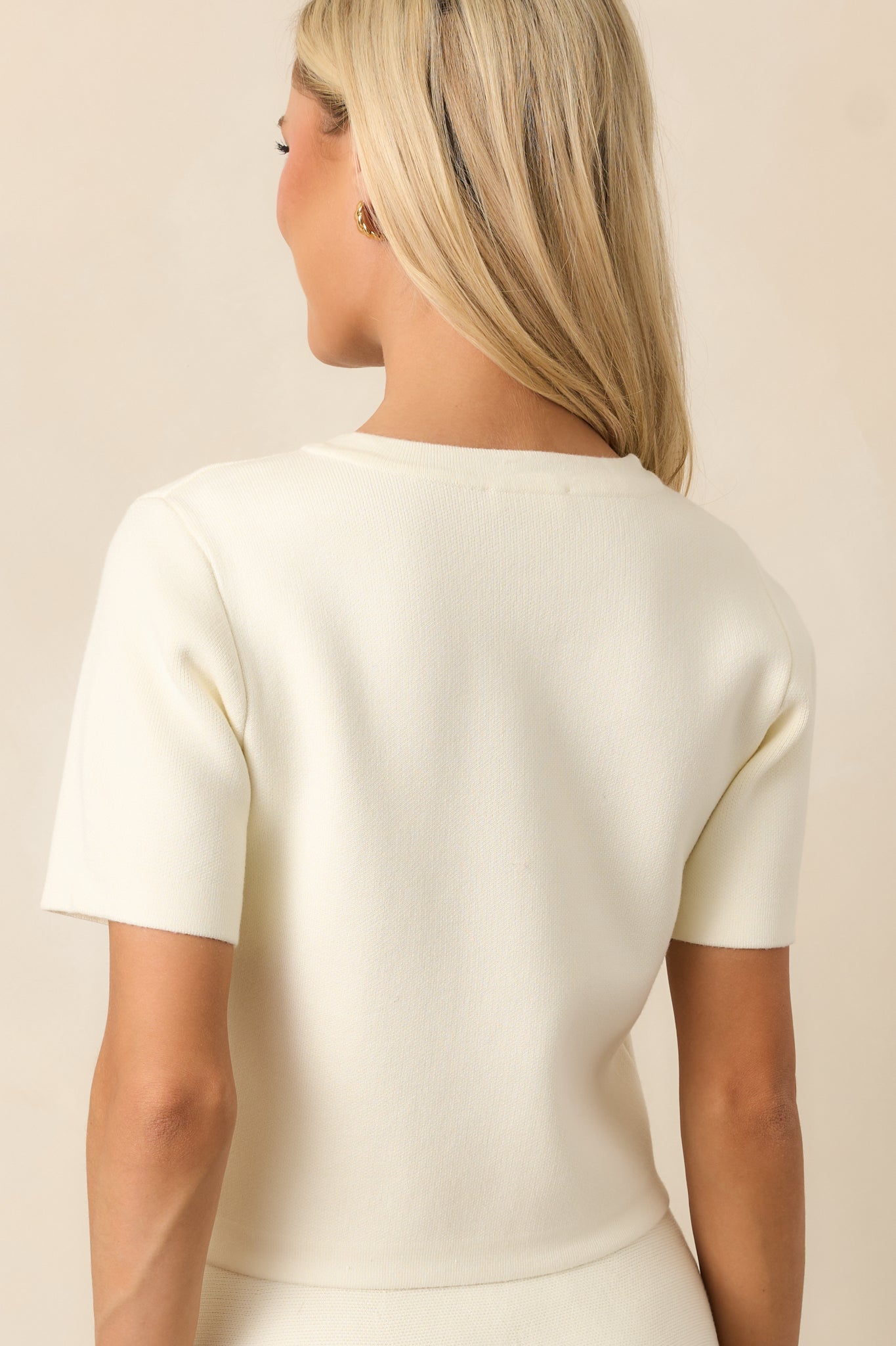 The Picture Of Perfection Ivory Short Sleeve Cardigan