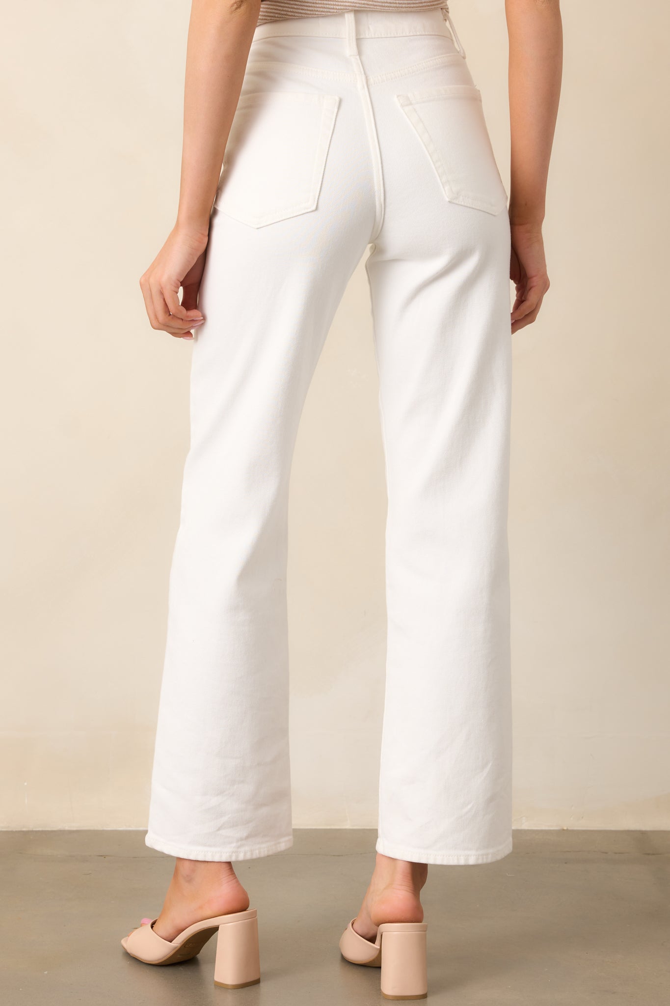 Limitless Time White Straight Leg Jeans