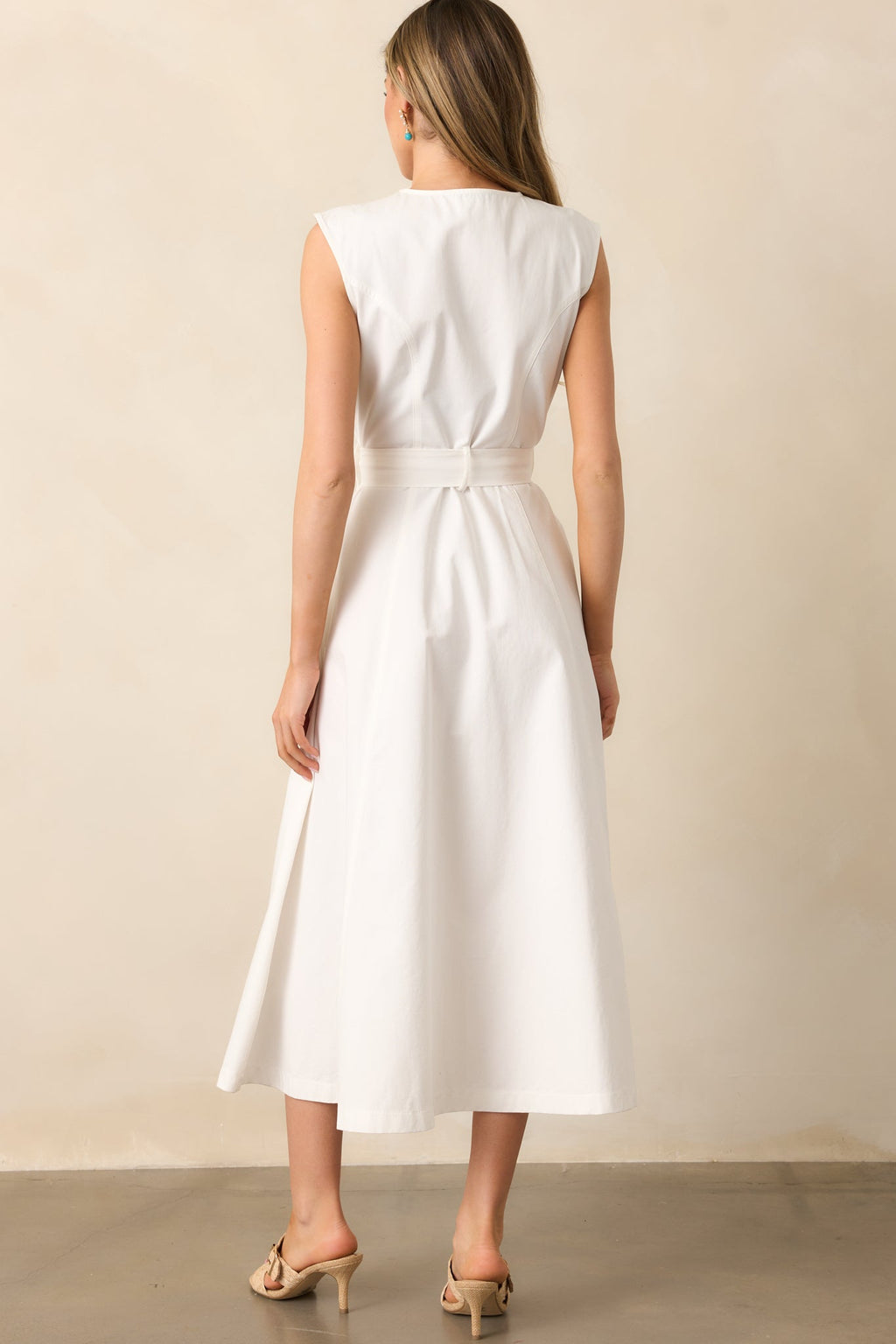 Lily Petal White Denim Zip Up Maxi Dress