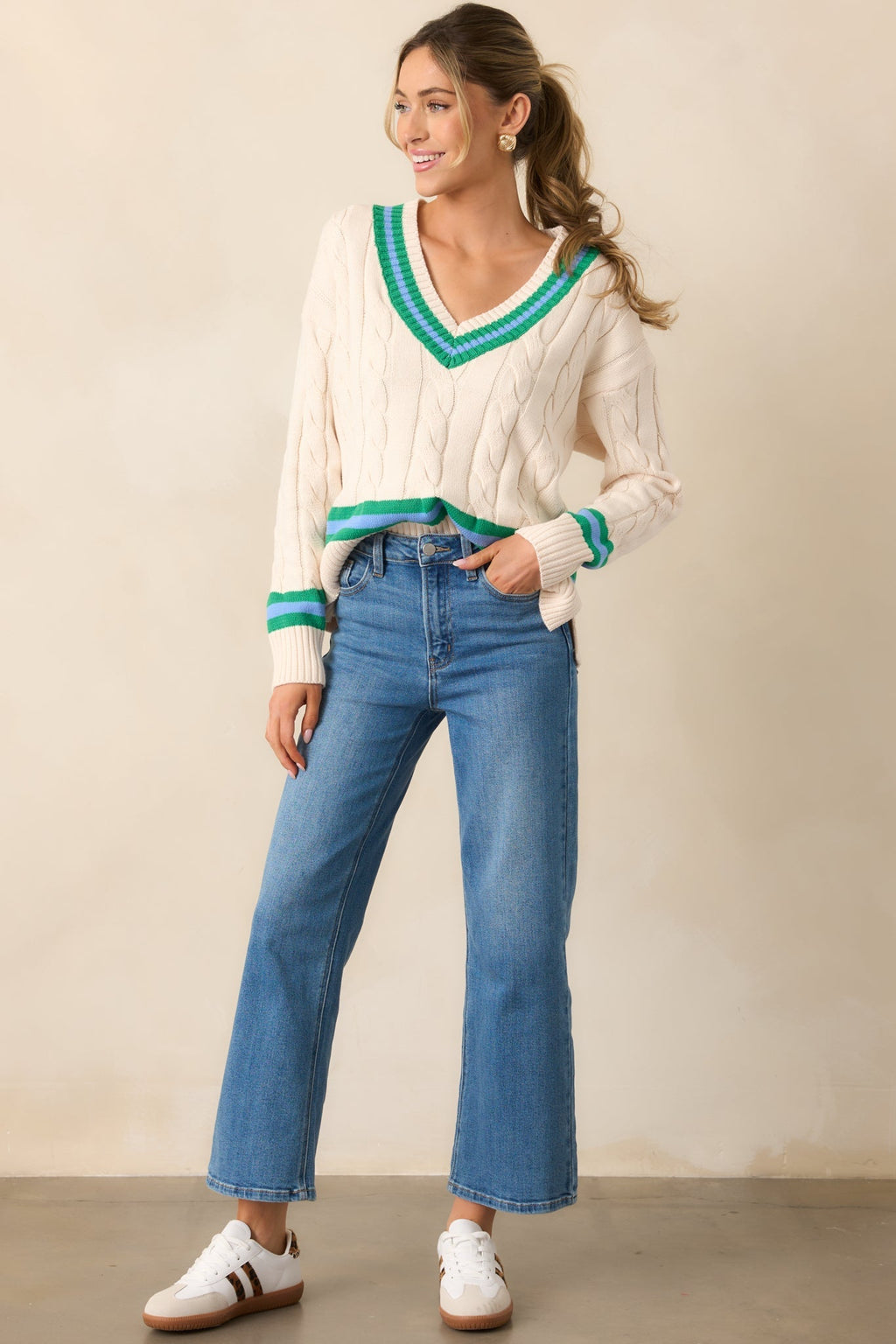 Into The Clouds Medium Wash Cropped Wide Leg Jeans