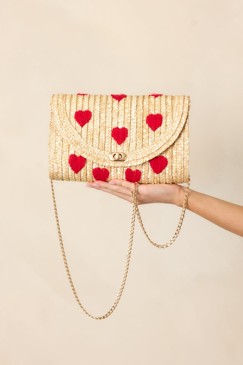 Lost With Love Natural Braided Straw Handbag