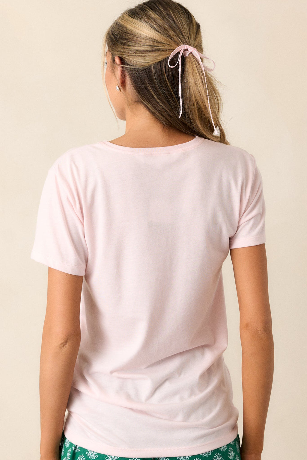 Most Wonderful Time Light Pink Pajama Top