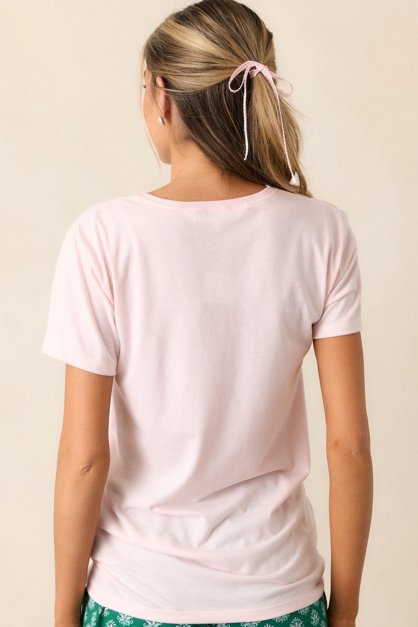 Most Wonderful Time Light Pink Pajama Top