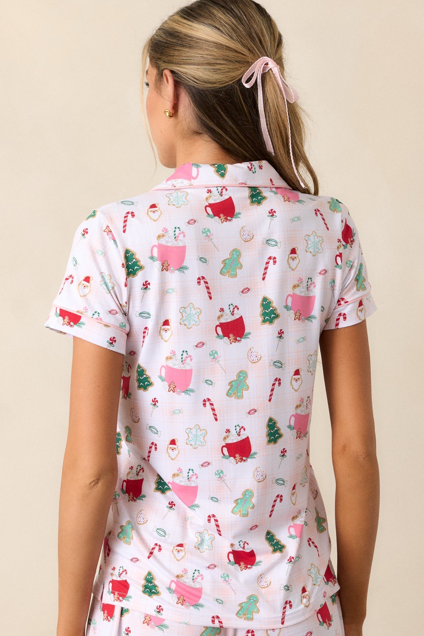 Peppermint Cocoa Bliss Ivory Pajama Top