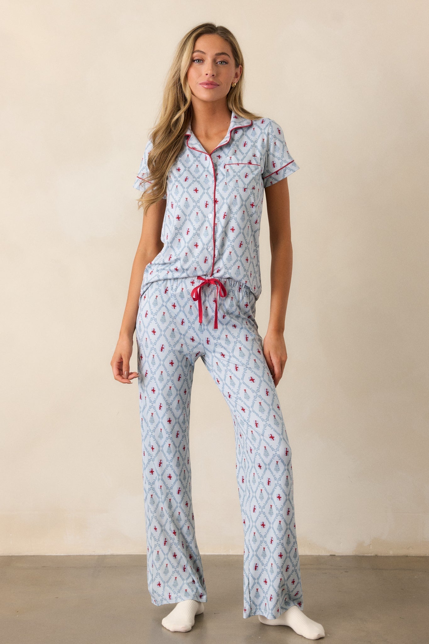 Baby It?s Cold Outside Light Blue Pajama Pants