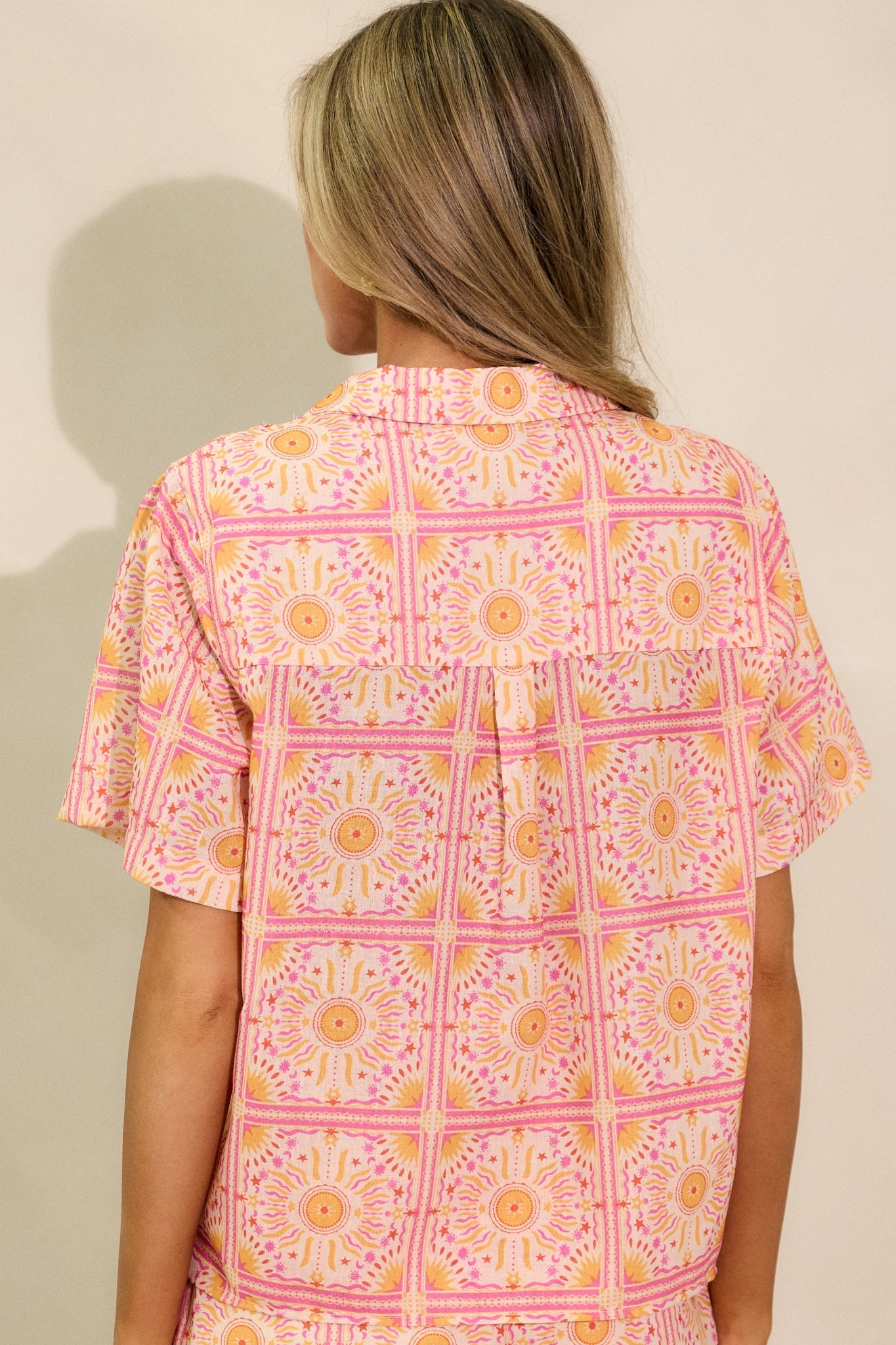 Feel The Sunshine Pink Multi Print Top