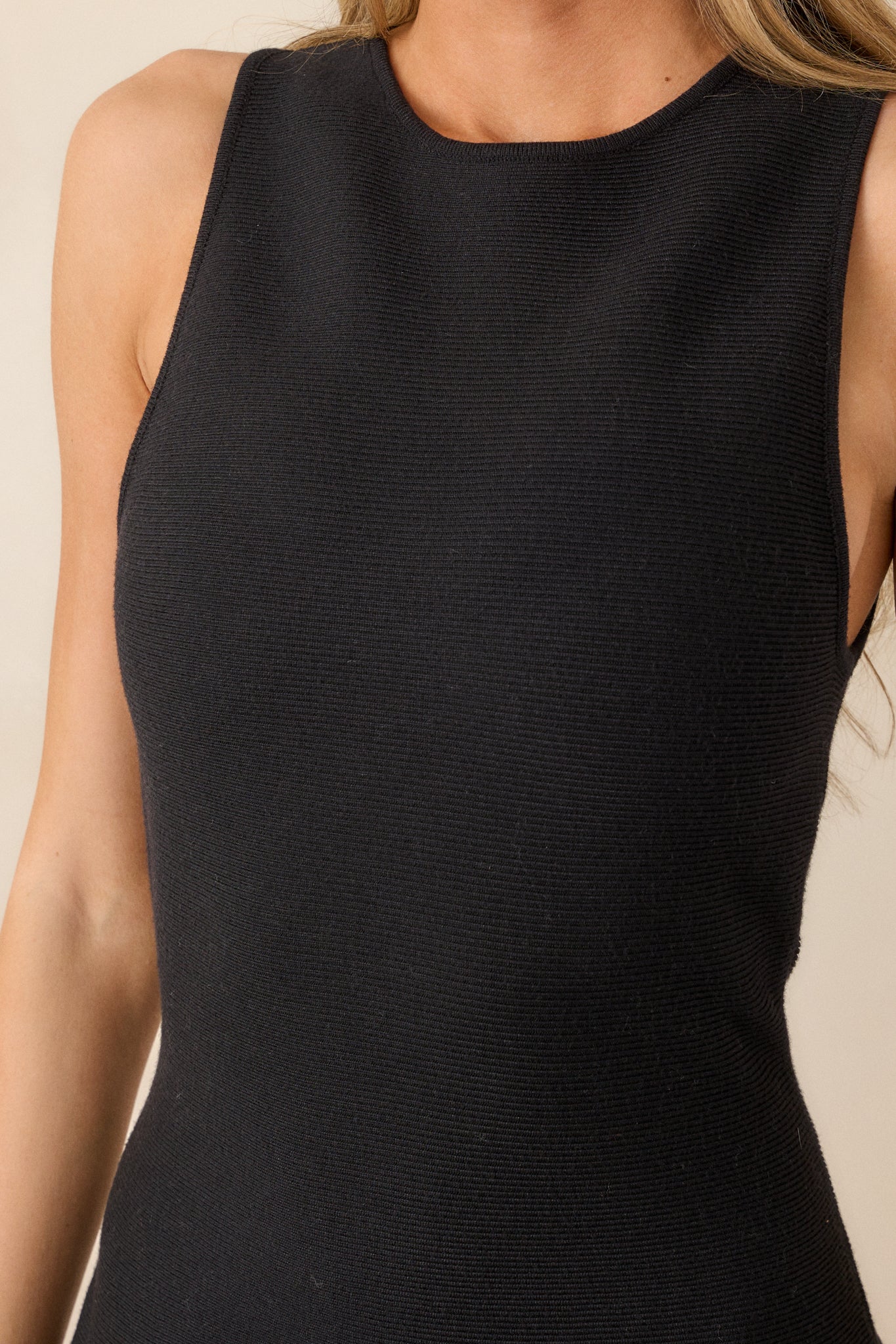 Under The Stars Black Drop Waist Mini Dress