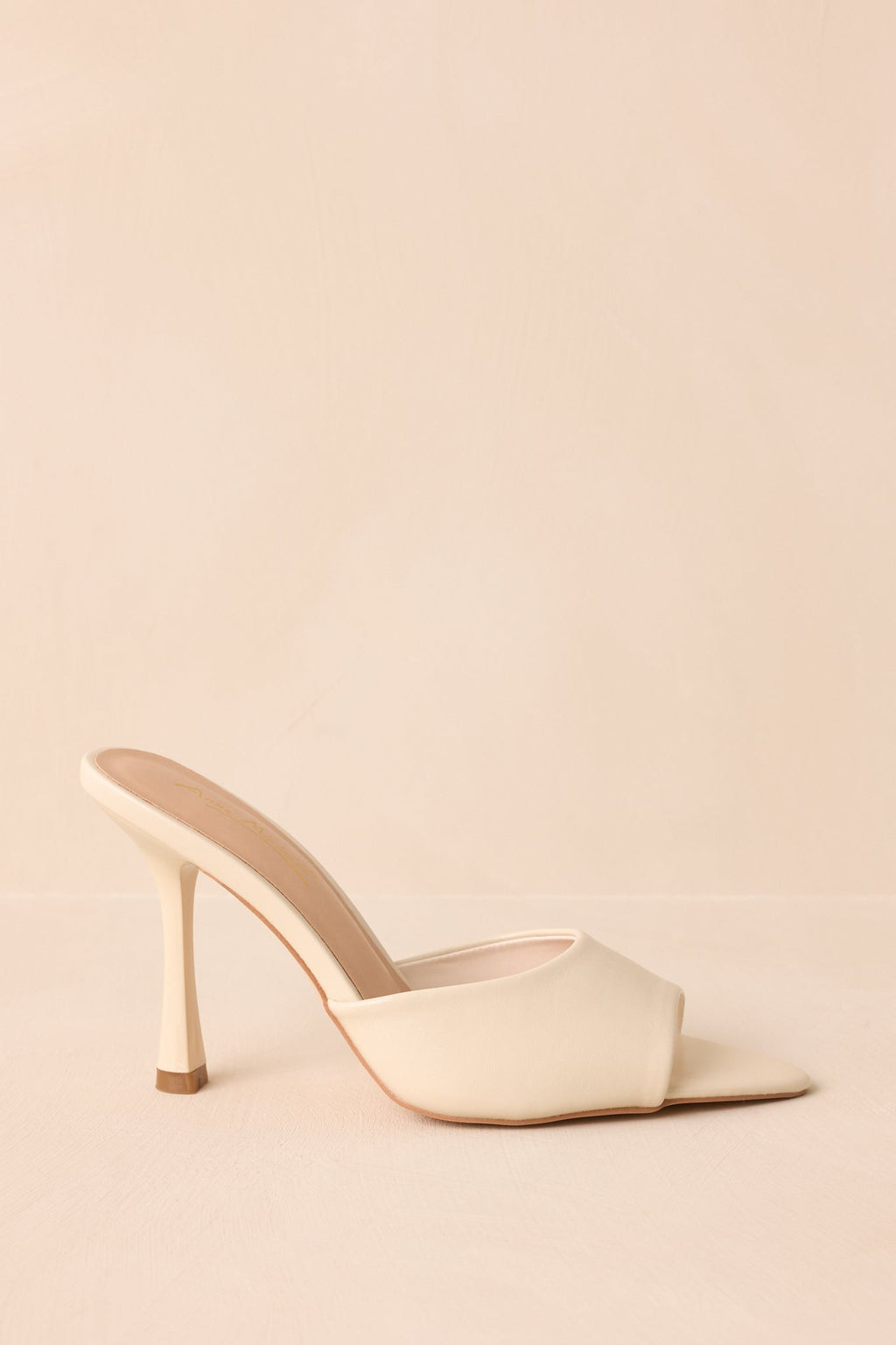 Every Step Counts Ivory Faux Leather High Heel Sandals