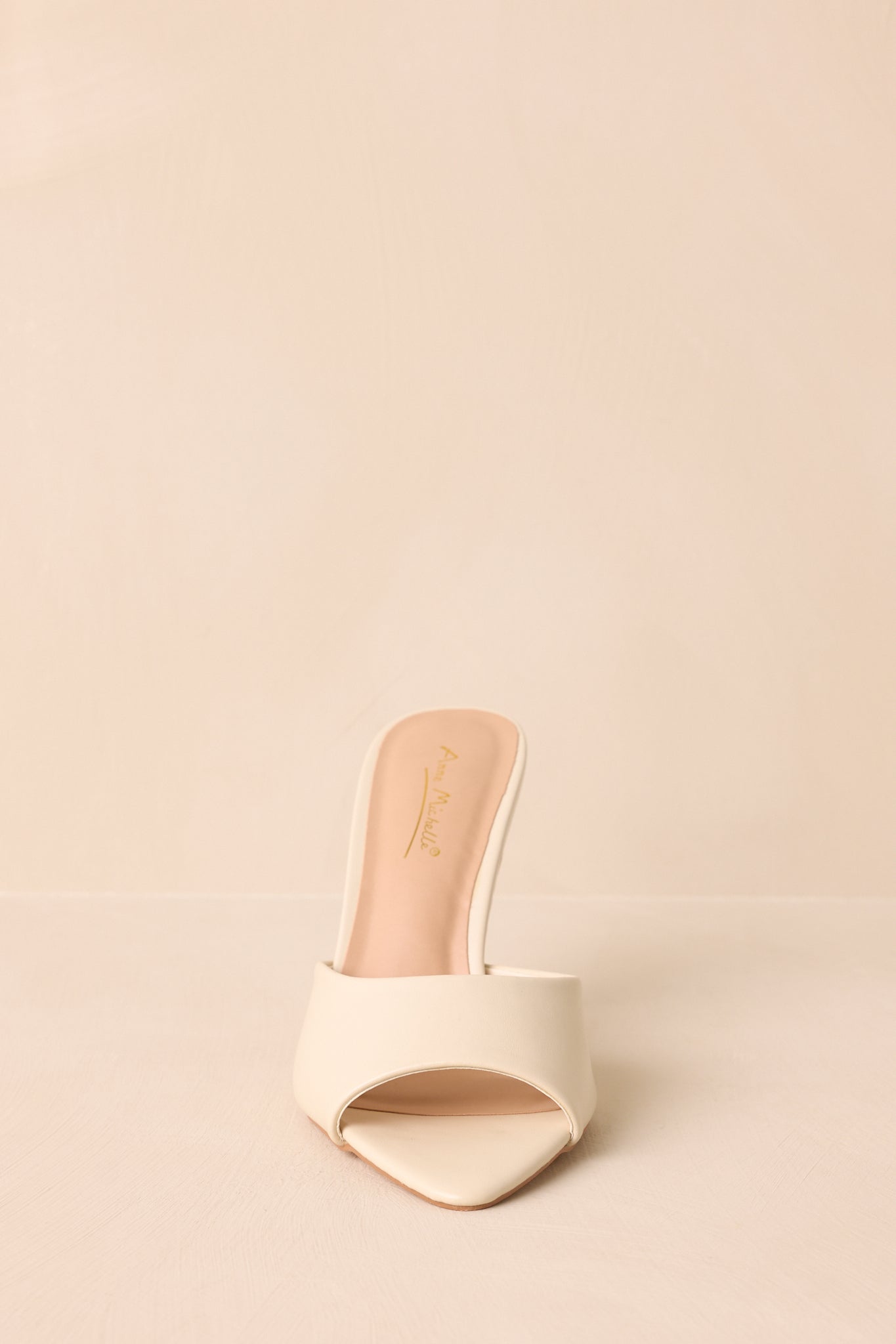 Every Step Counts Ivory Faux Leather High Heel Sandals