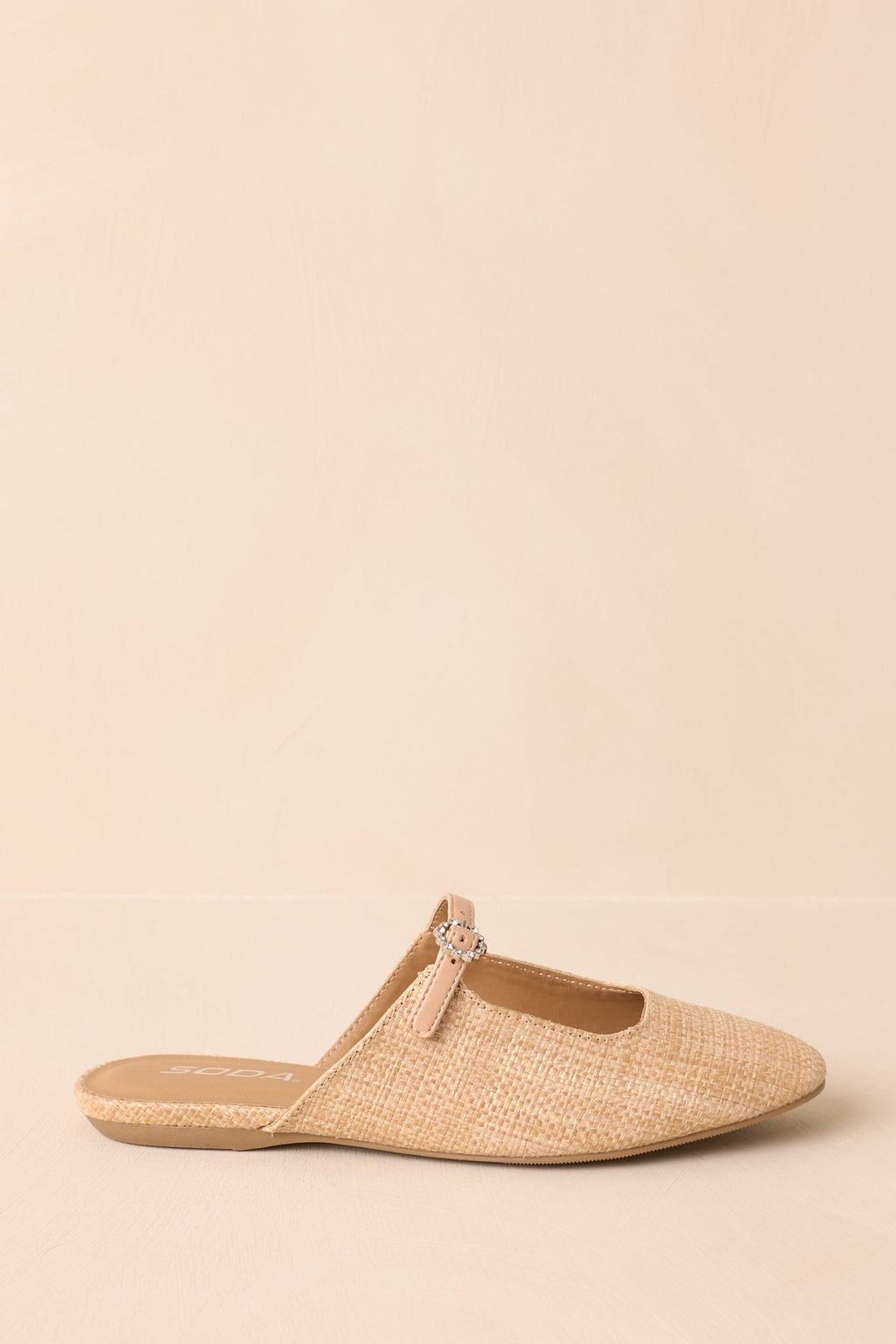 Leap Of Faith Natural Woven Raffia Mules