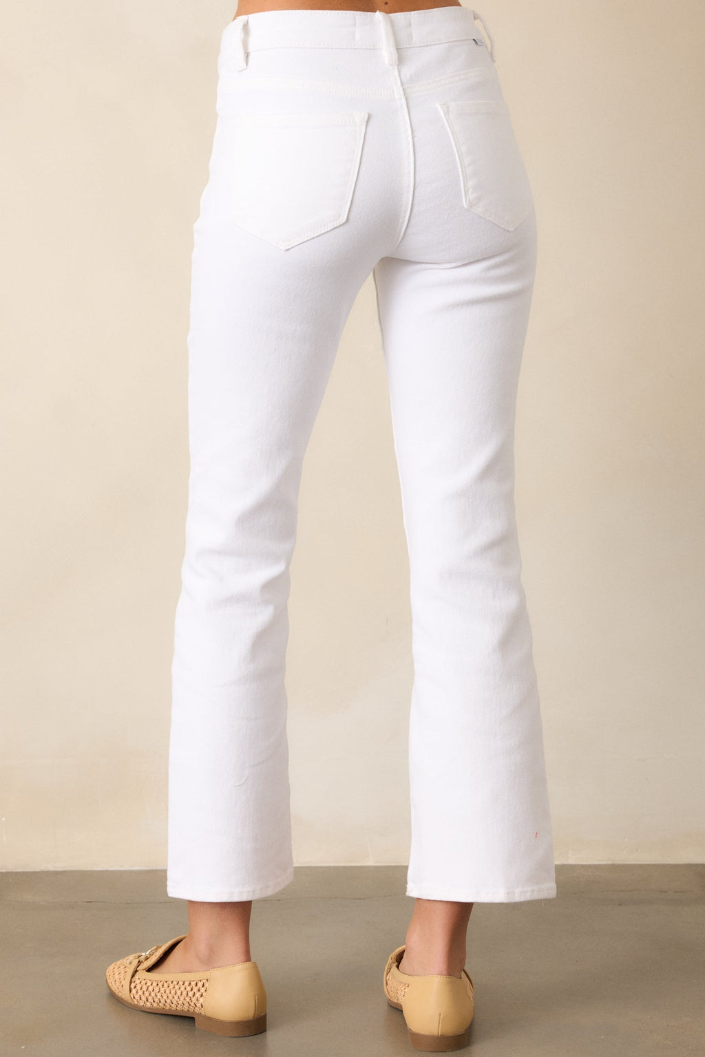 Over You Again White High Waisted Straight Leg Jeans