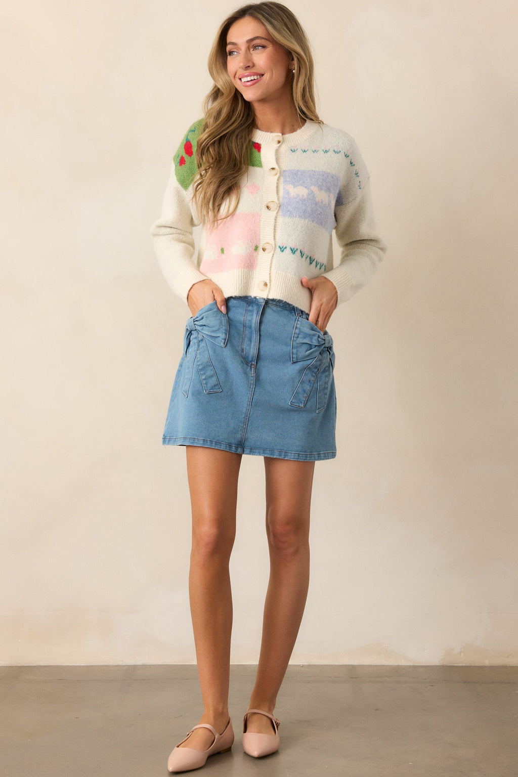 Picture Perfect Ivory Button Front Cardigan