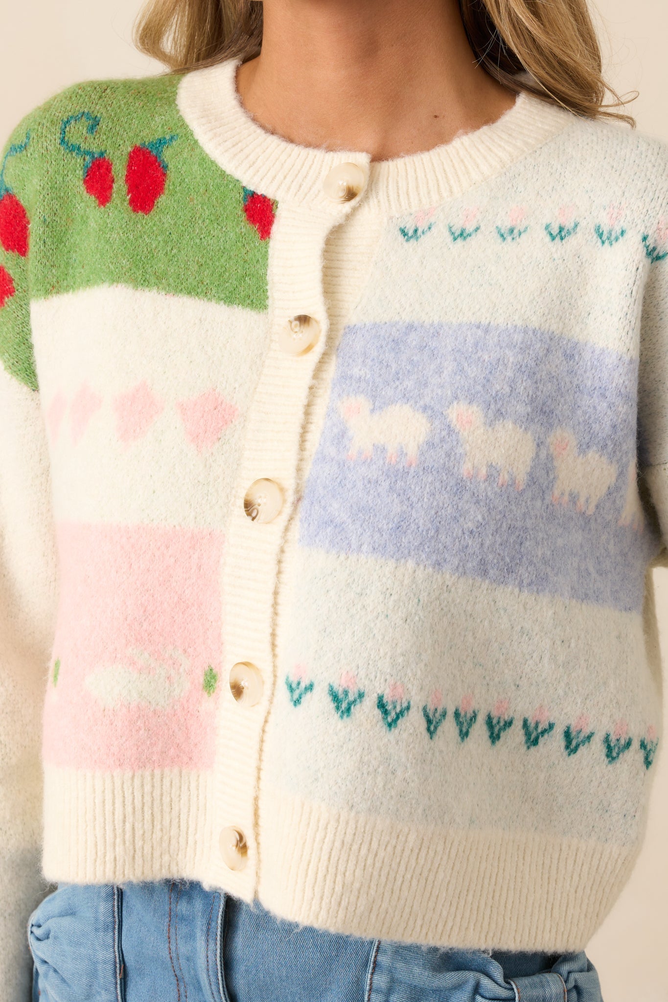 Picture Perfect Ivory Button Front Cardigan