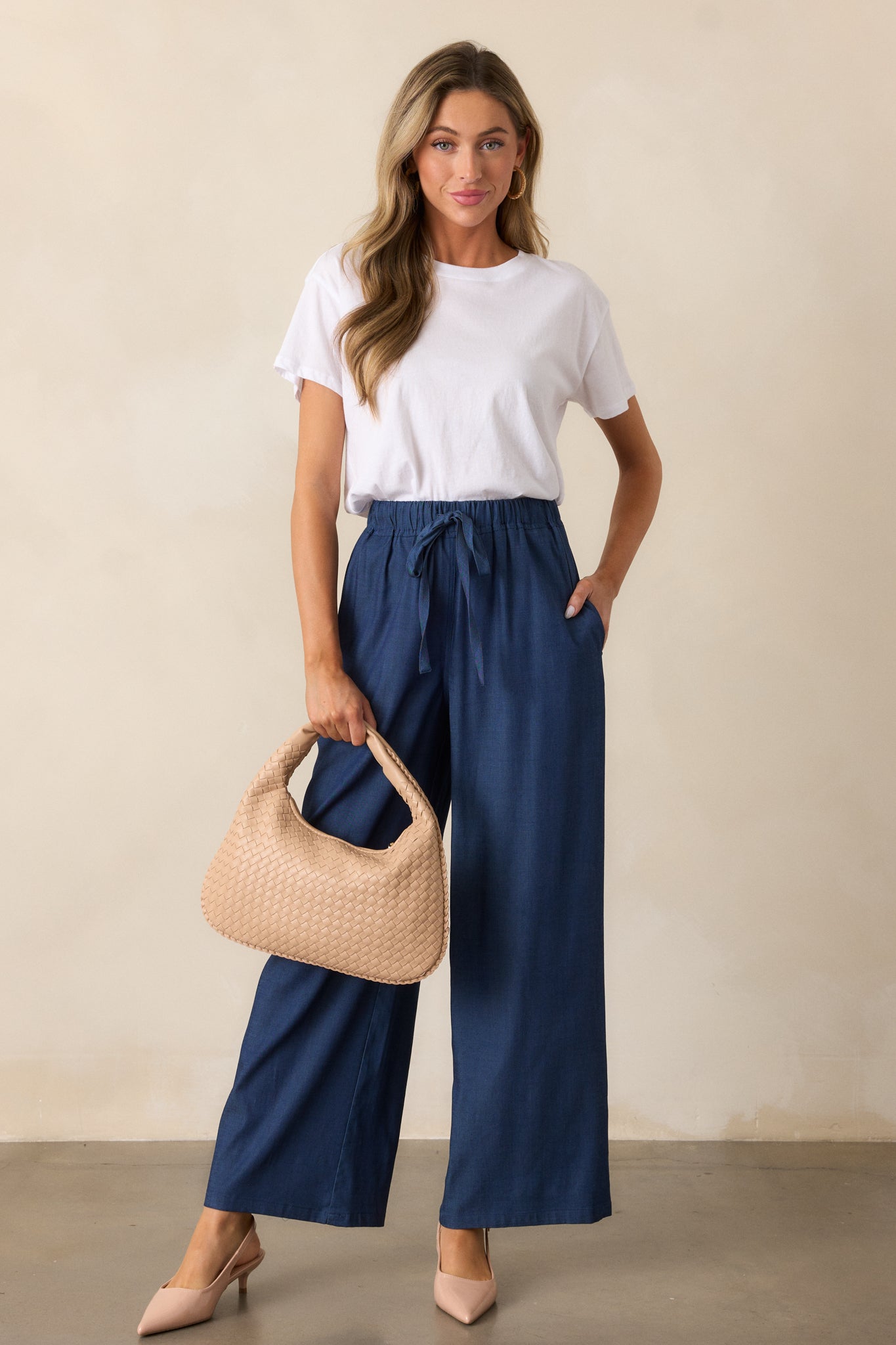 Moonlight Blues Dark Chambray Pants