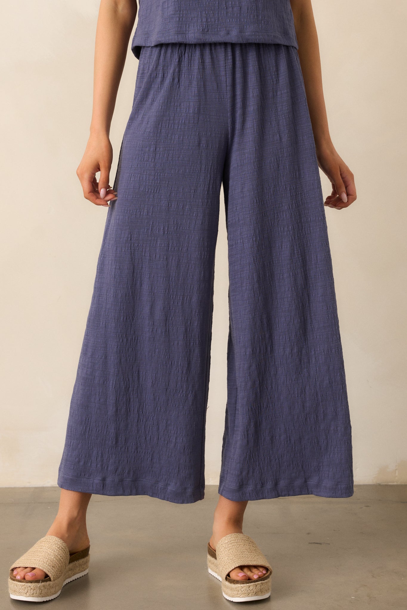 Z Supply Worn Blue Scout Textured Slub Pants