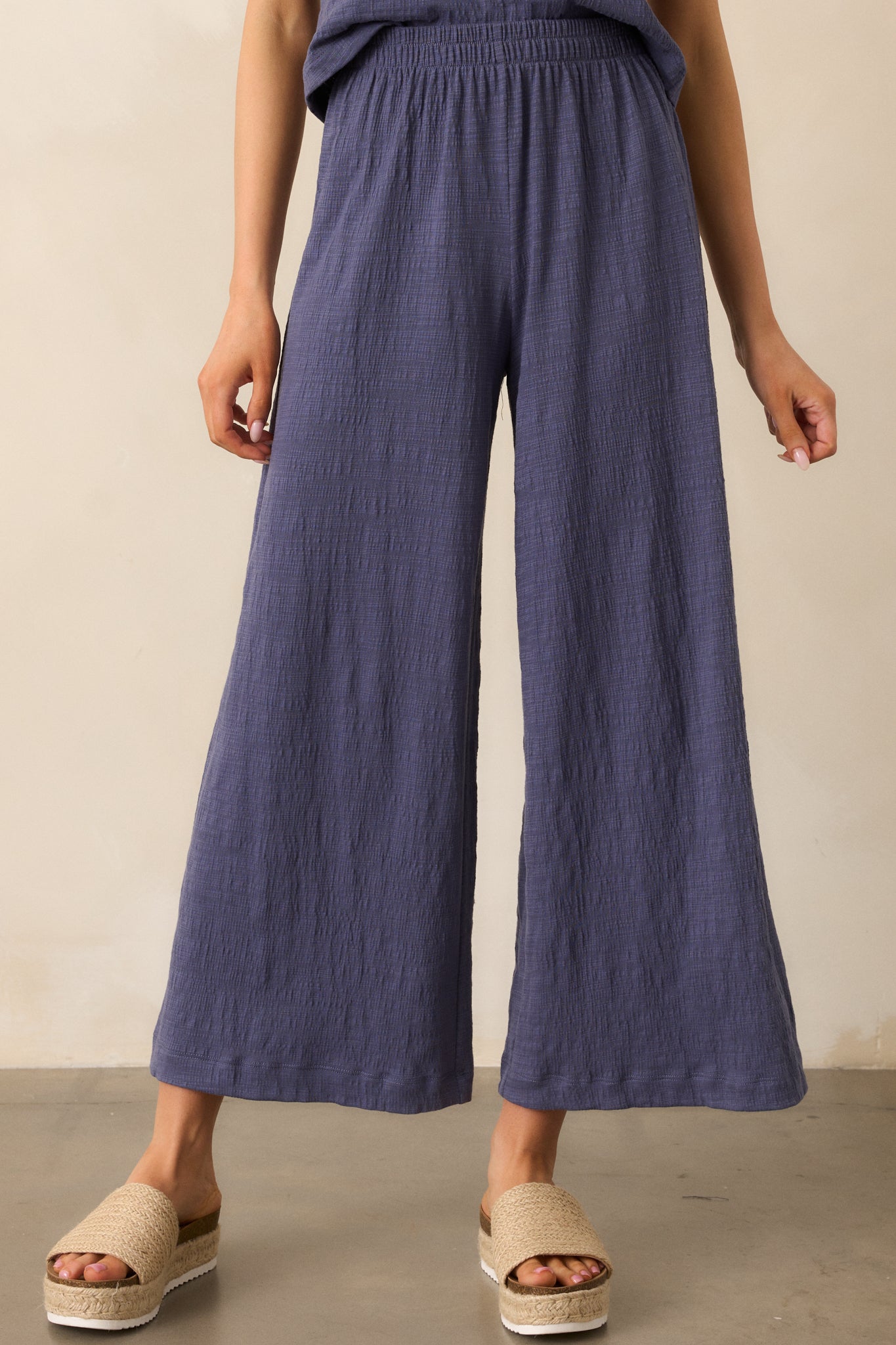 Z Supply Worn Blue Scout Textured Slub Pants