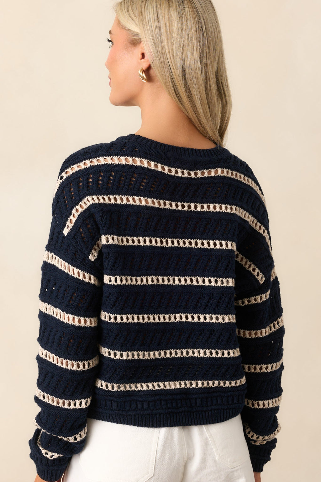 Z Supply Eclipse Black Estero Stripe Cropped Sweater