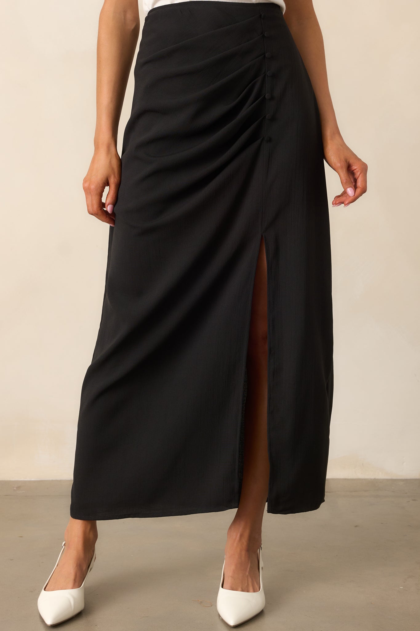 Nocturne Niche Black Midi Skirt