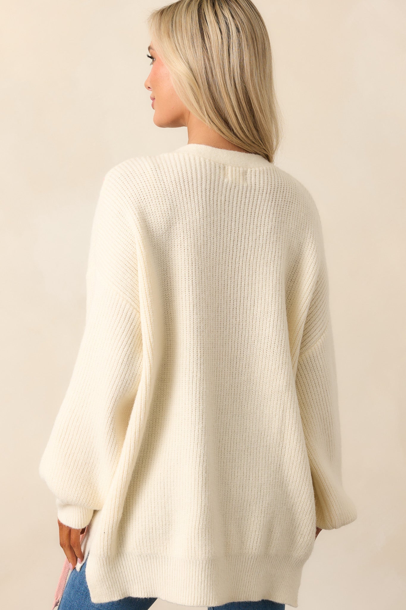 Stitched With Love Ivory Knit Cardigan