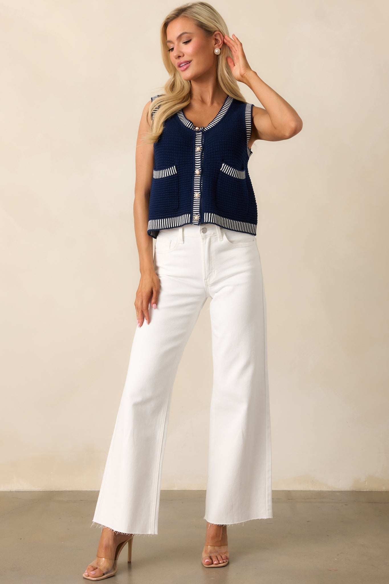 In The Countryside White Straight Leg Jeans