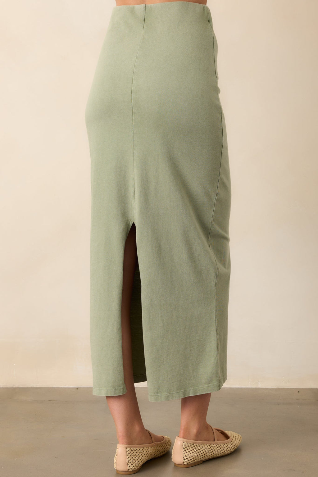 Z Supply Avocado Green Gail Midi Skirt