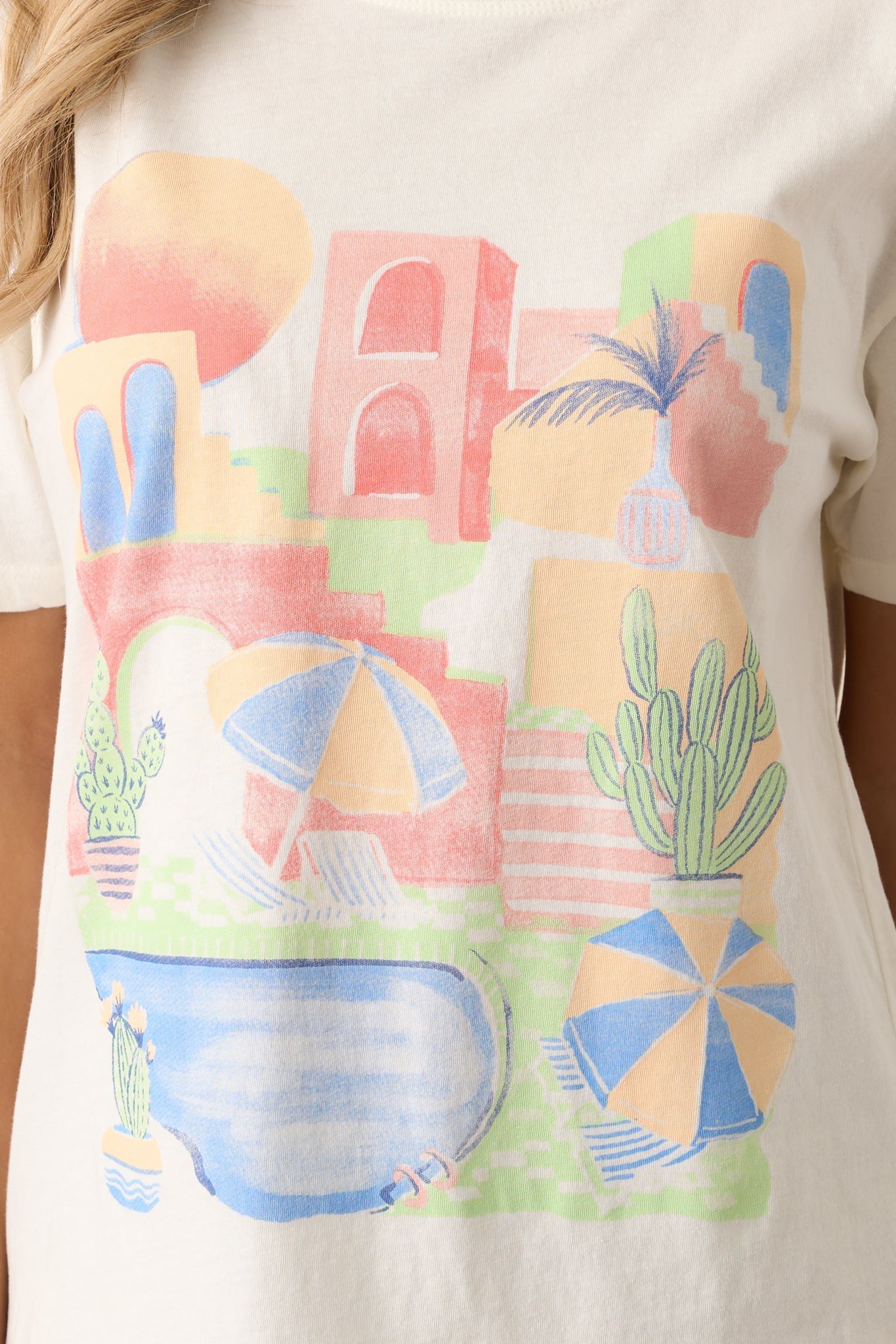 Z Supply Sea Salt Ivory Fun & Sun Boyfriend Tee