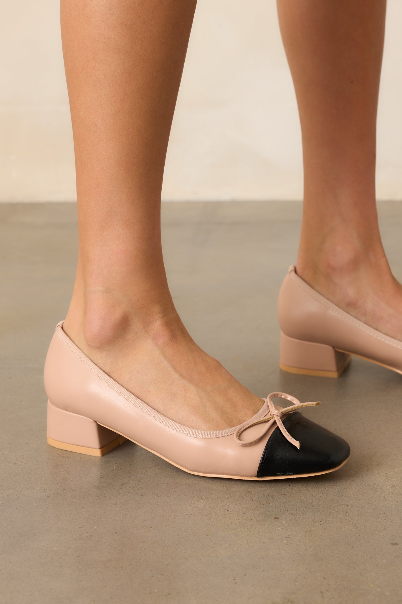 Cityscape Stride Beige Short Block Heels