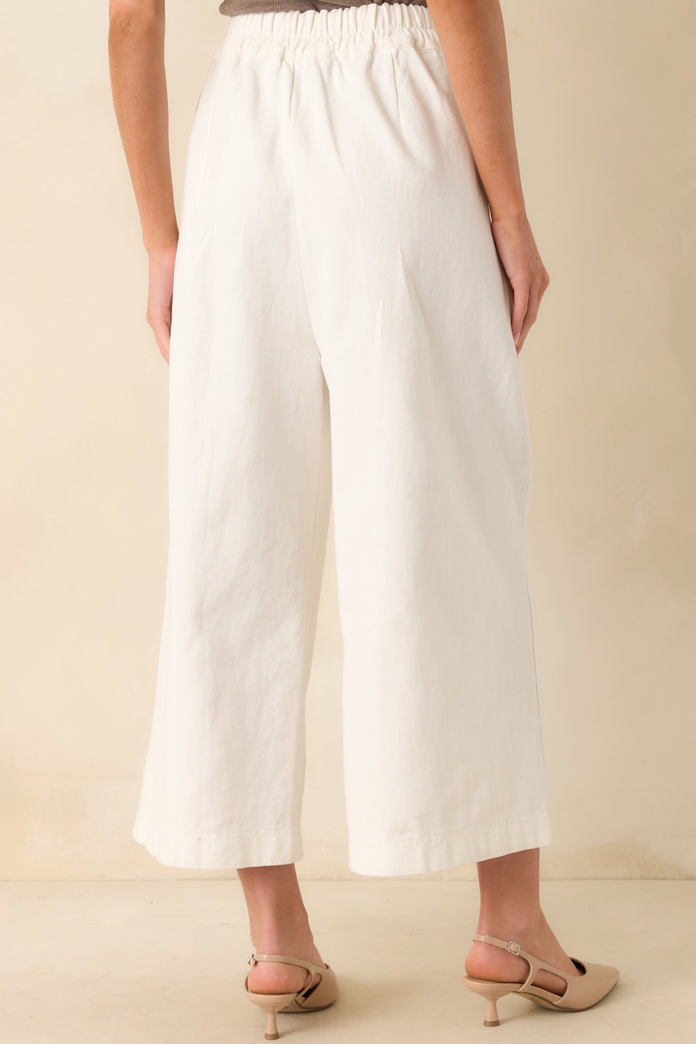 Coastal Comfort Cotton Ivory Pants