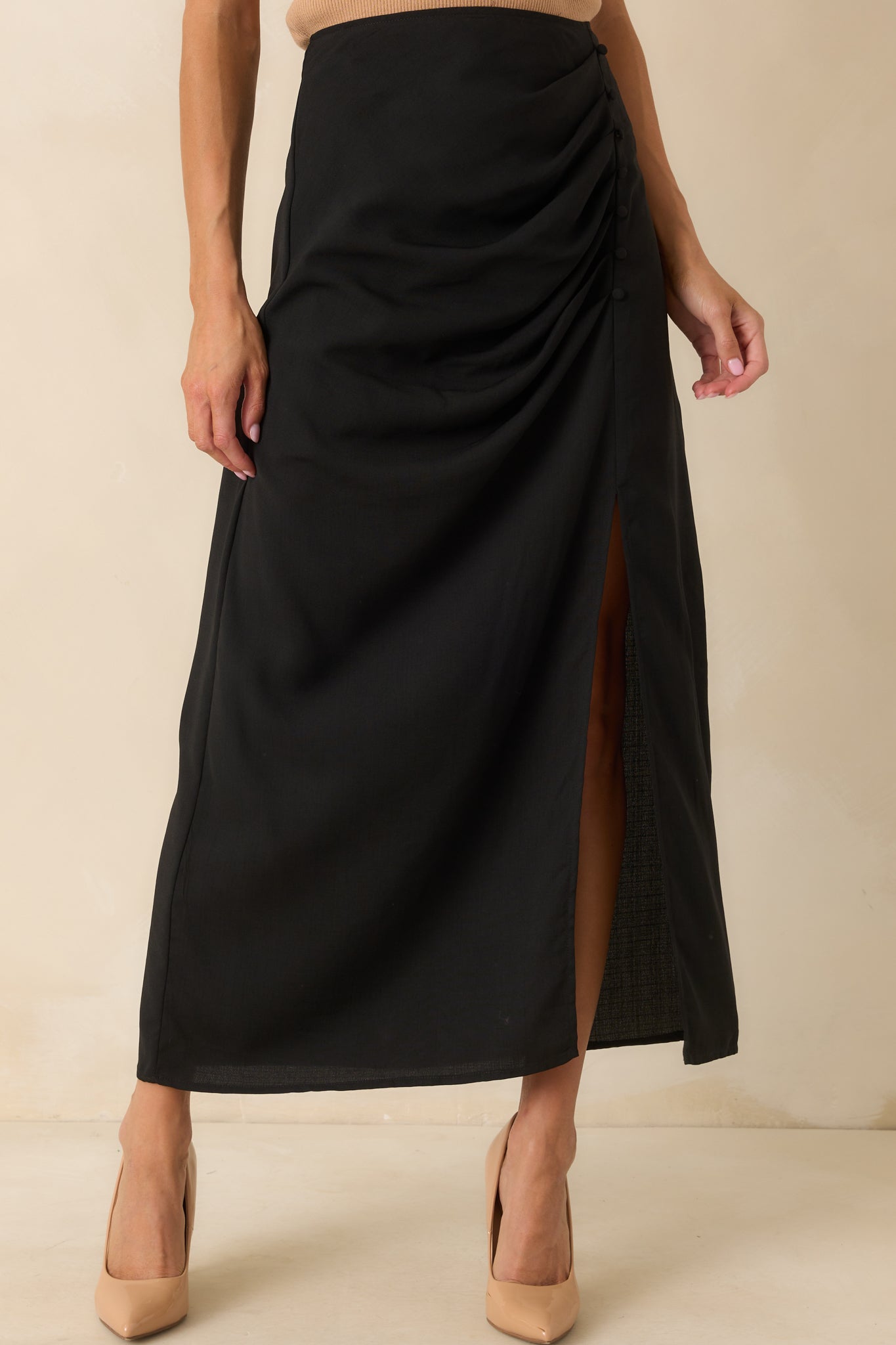 Nocturne Niche Black Midi Skirt