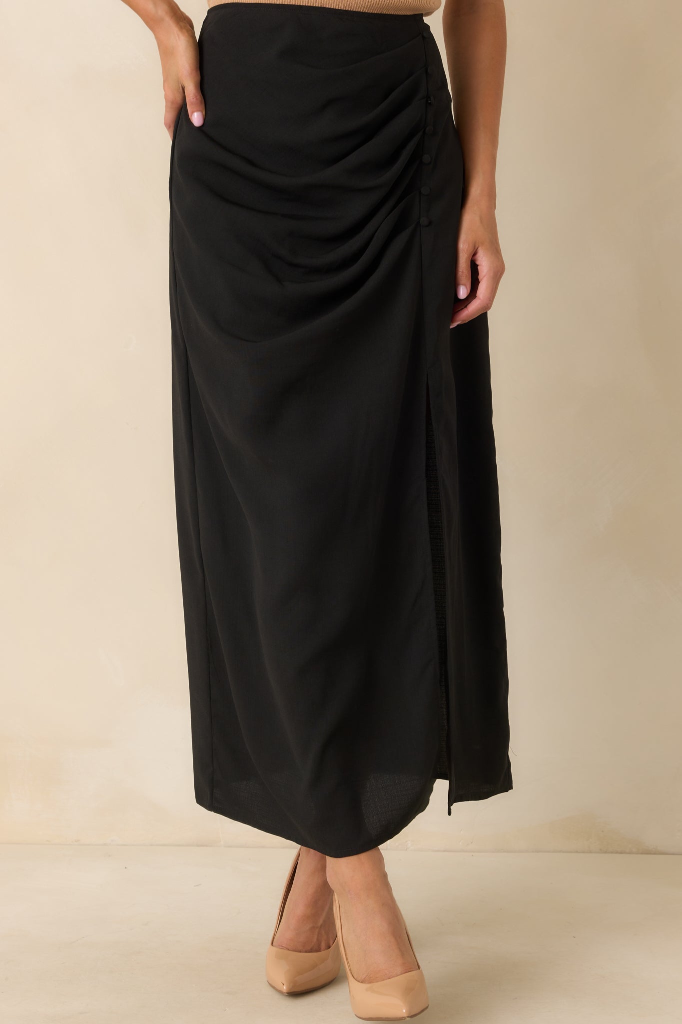 Nocturne Niche Black Midi Skirt
