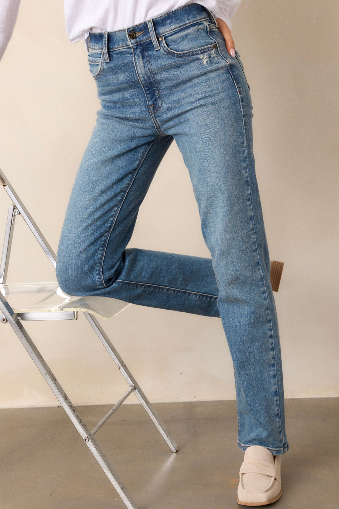Urban Symphony Medium Wash Straight Leg Jeans