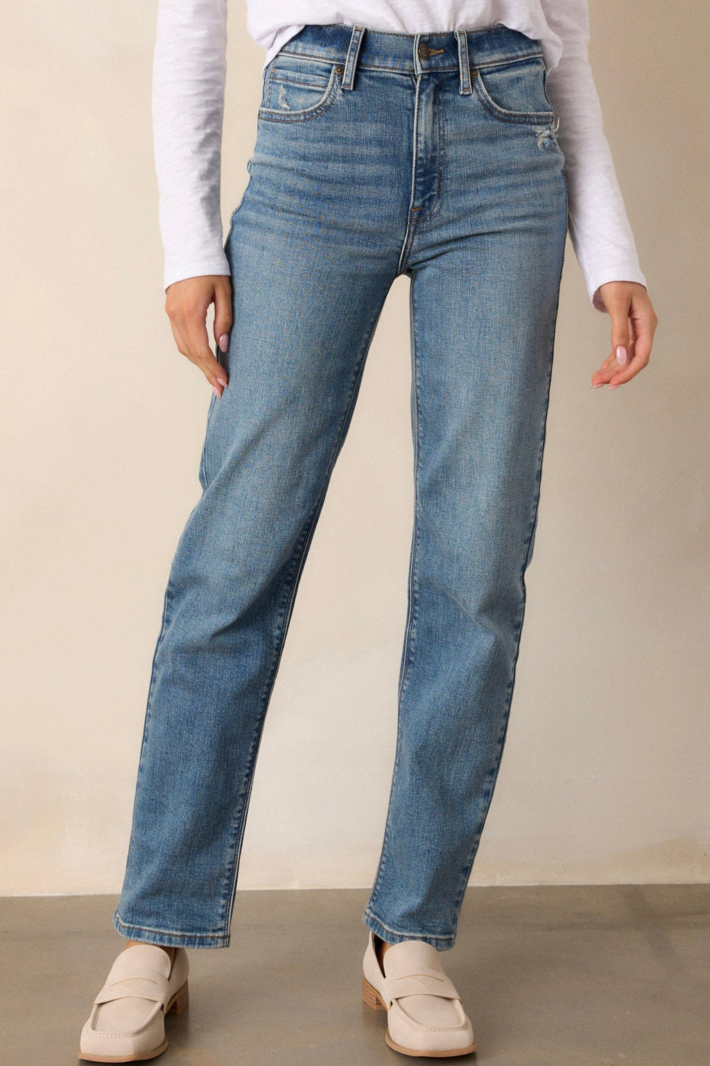 Urban Symphony Medium Wash Straight Leg Jeans