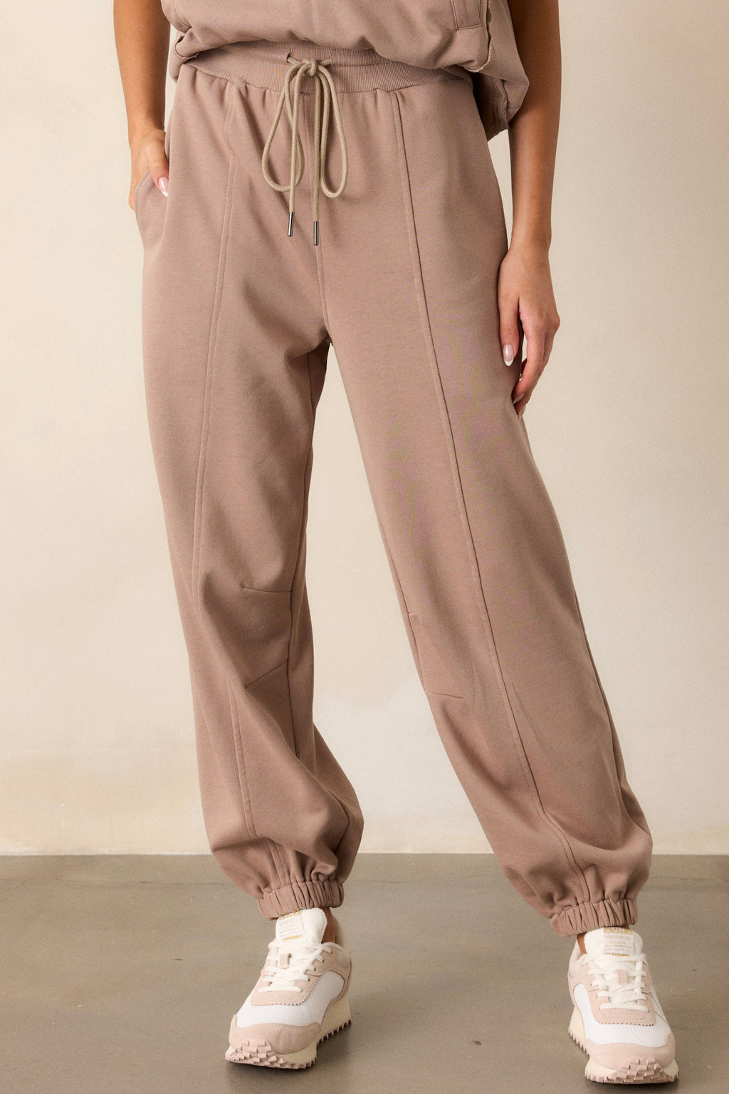 Almost Forever Cotton Light Mocha Joggers