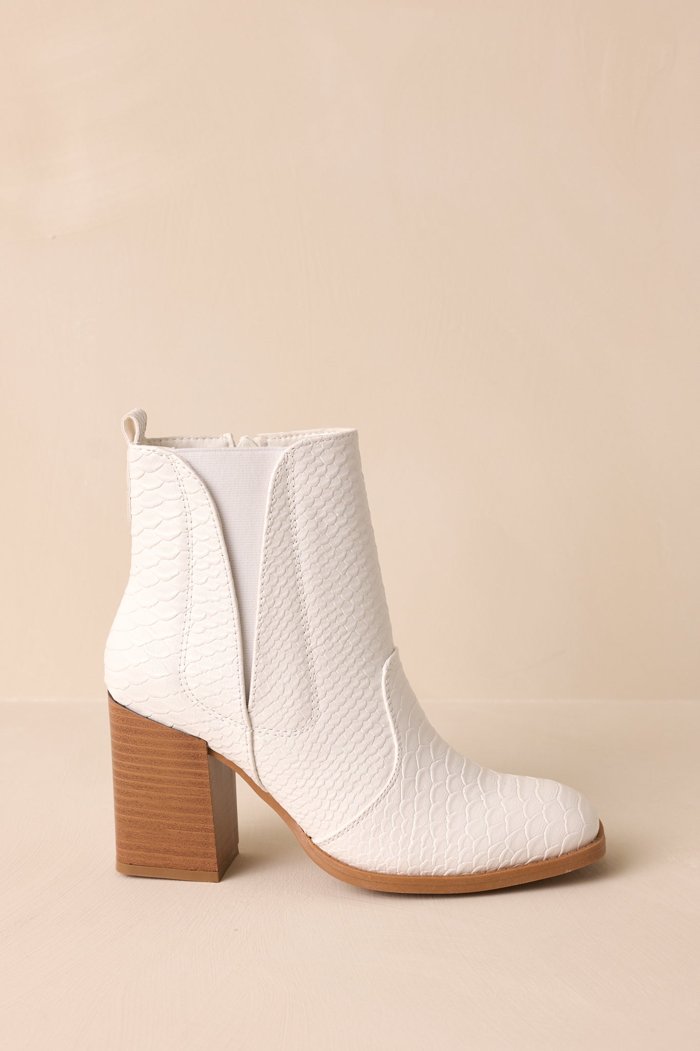 Sunshine Blues White Platform Ankle Boots