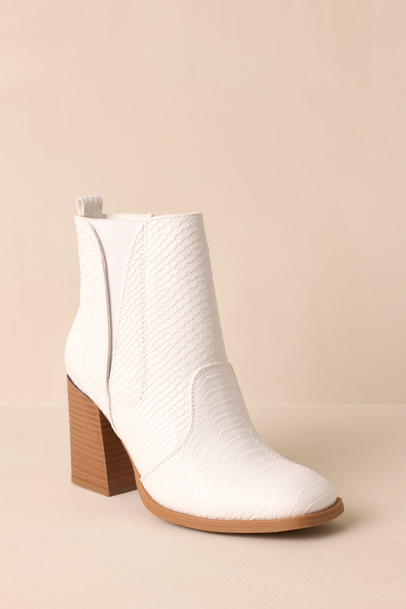 Sunshine Blues White Platform Ankle Boots