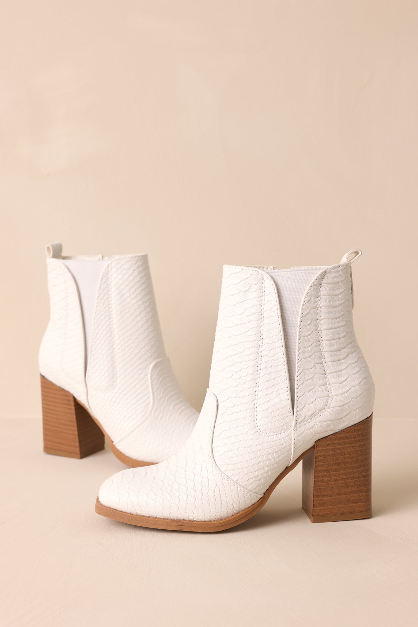 Sunshine Blues White Platform Ankle Boots
