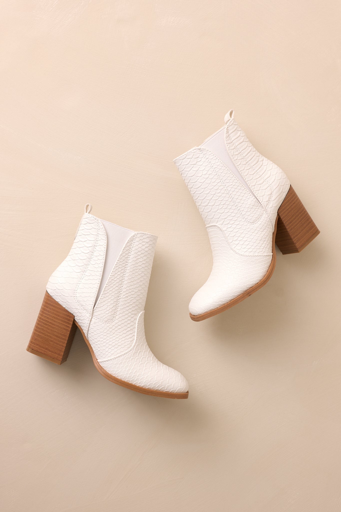 Sunshine Blues White Platform Ankle Boots