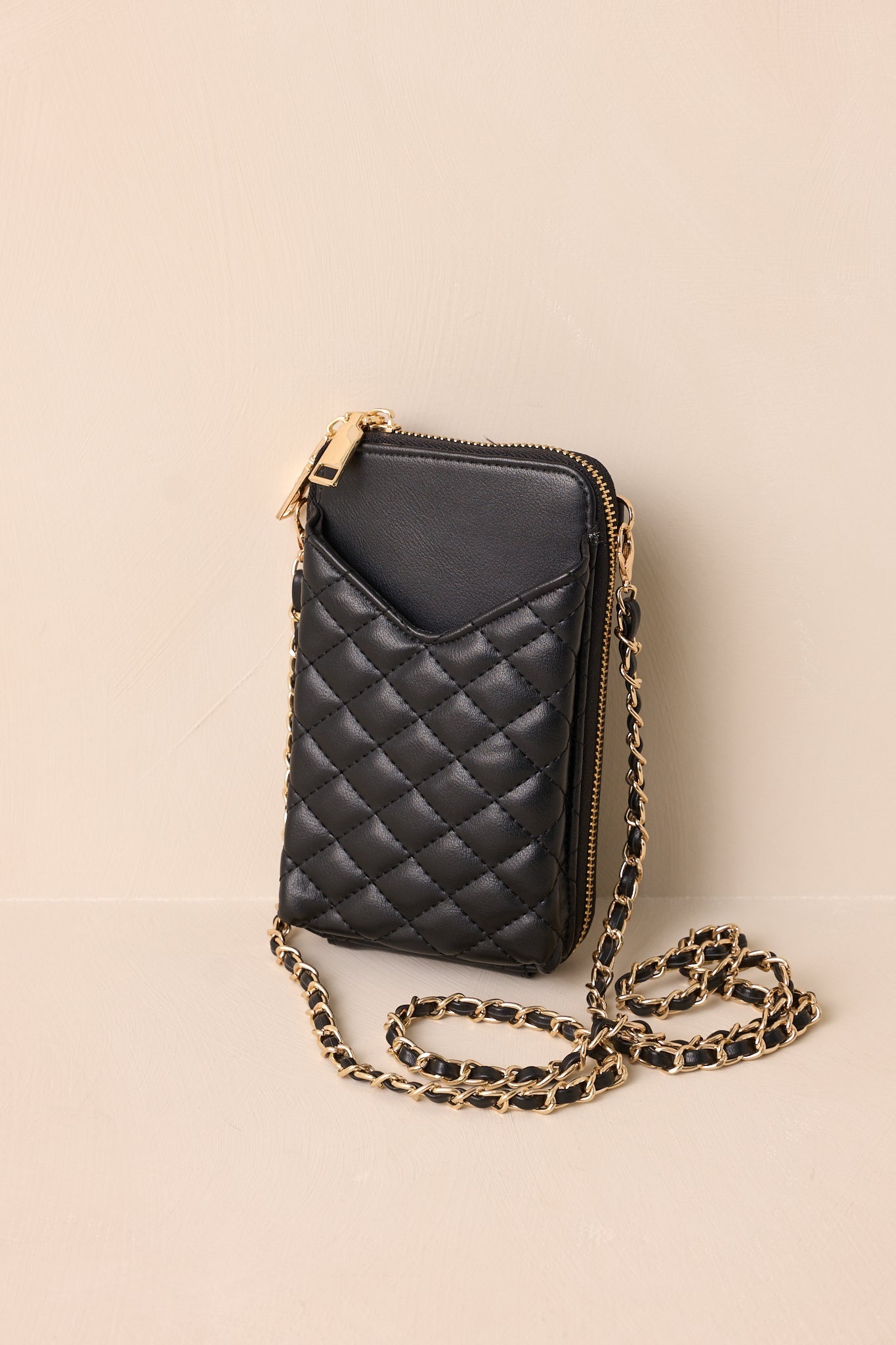 Street Smart Black Quilted Mini Crossbody Bag