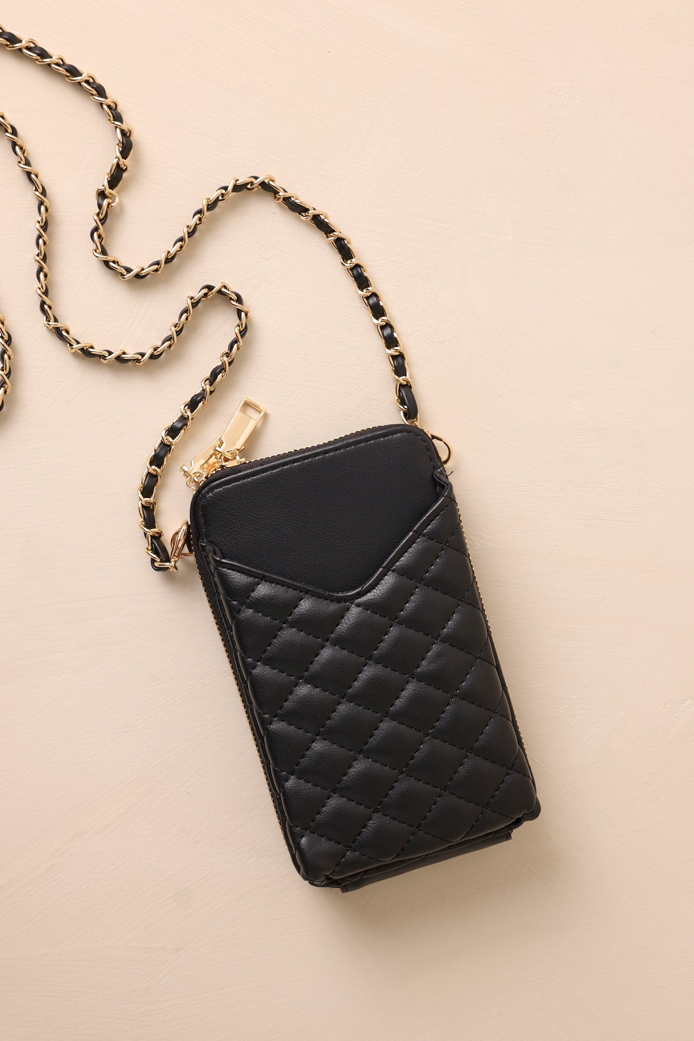 Street Smart Black Quilted Mini Crossbody Bag