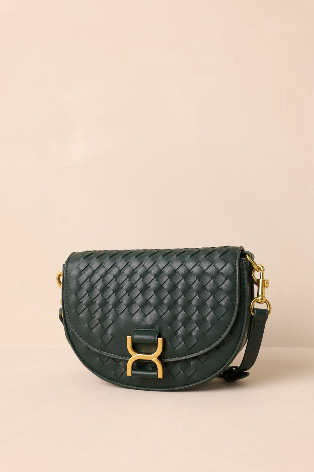 Tempest?s Call Forest Green Woven Faux Leather Handbag