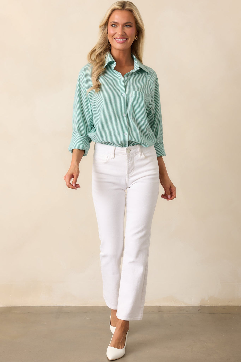 Over You Again White High Waisted Straight Leg Jeans