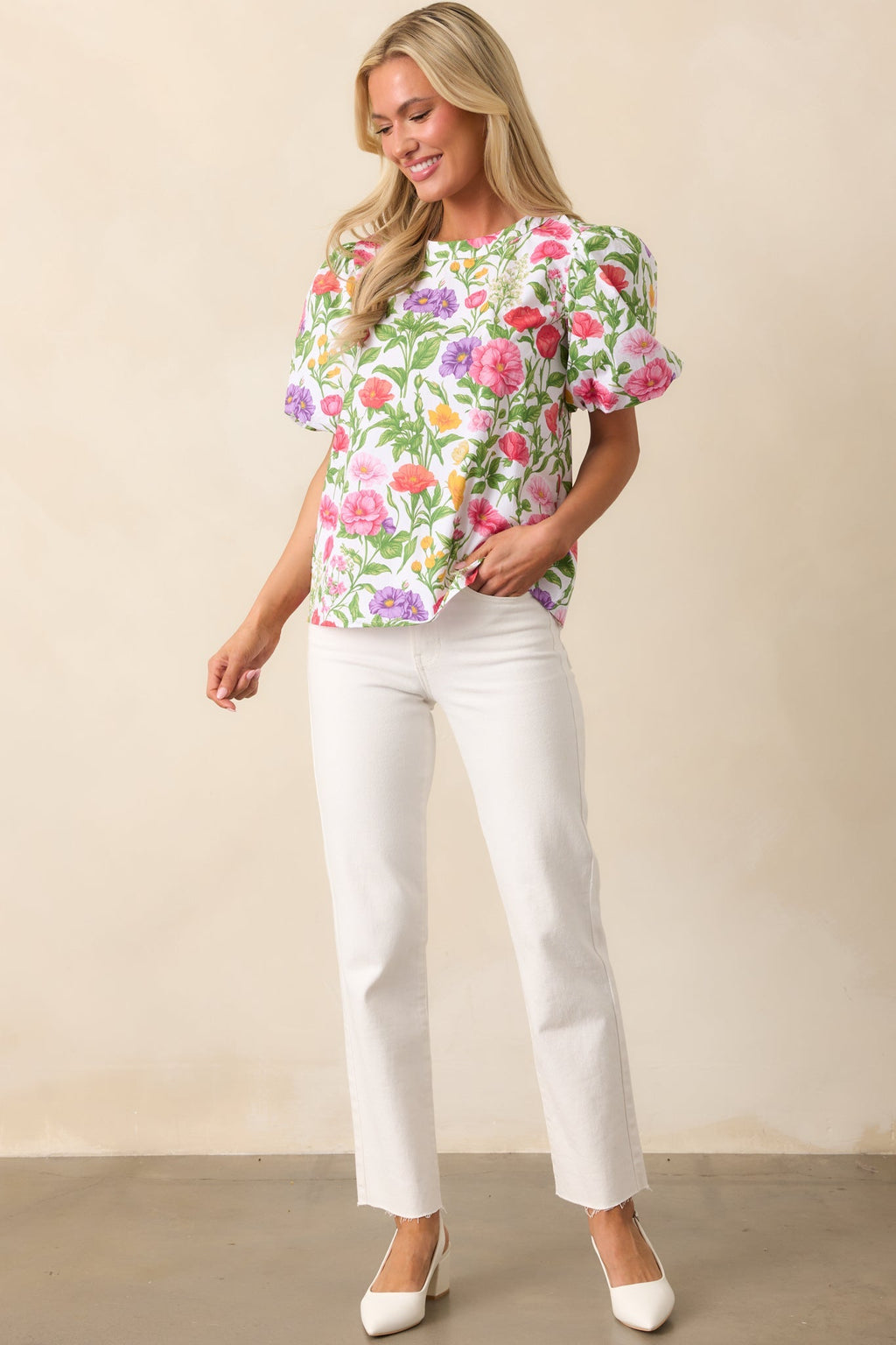 Simply The Vibe White Jeans