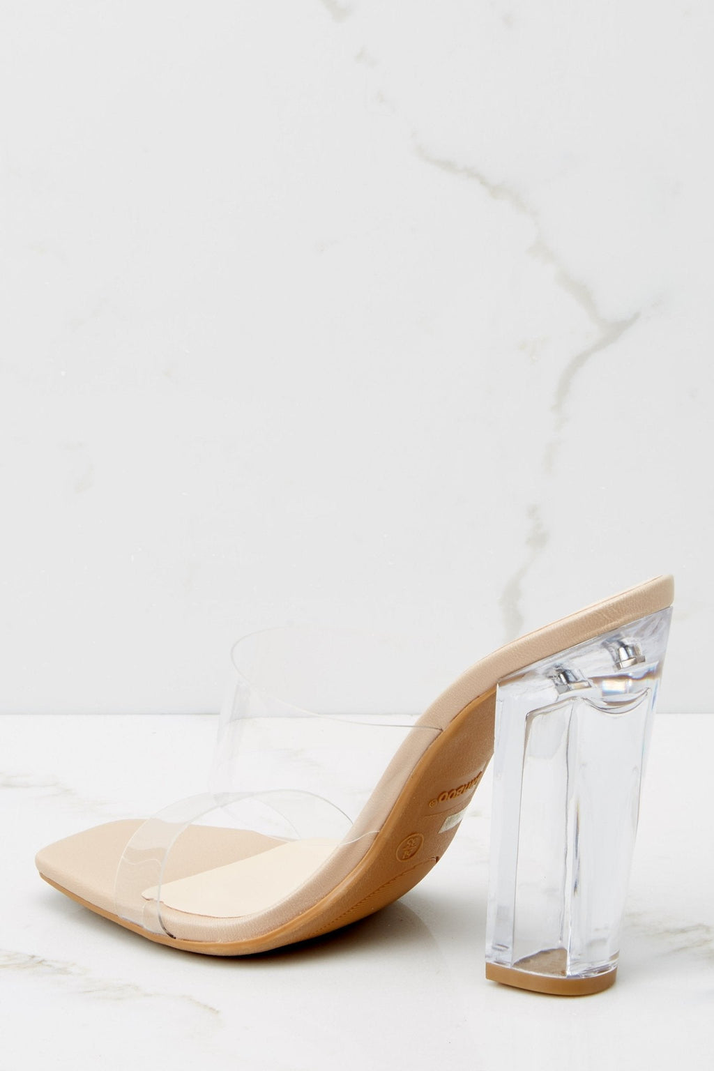 Grand Entrance Nude Matte And Clear Heels