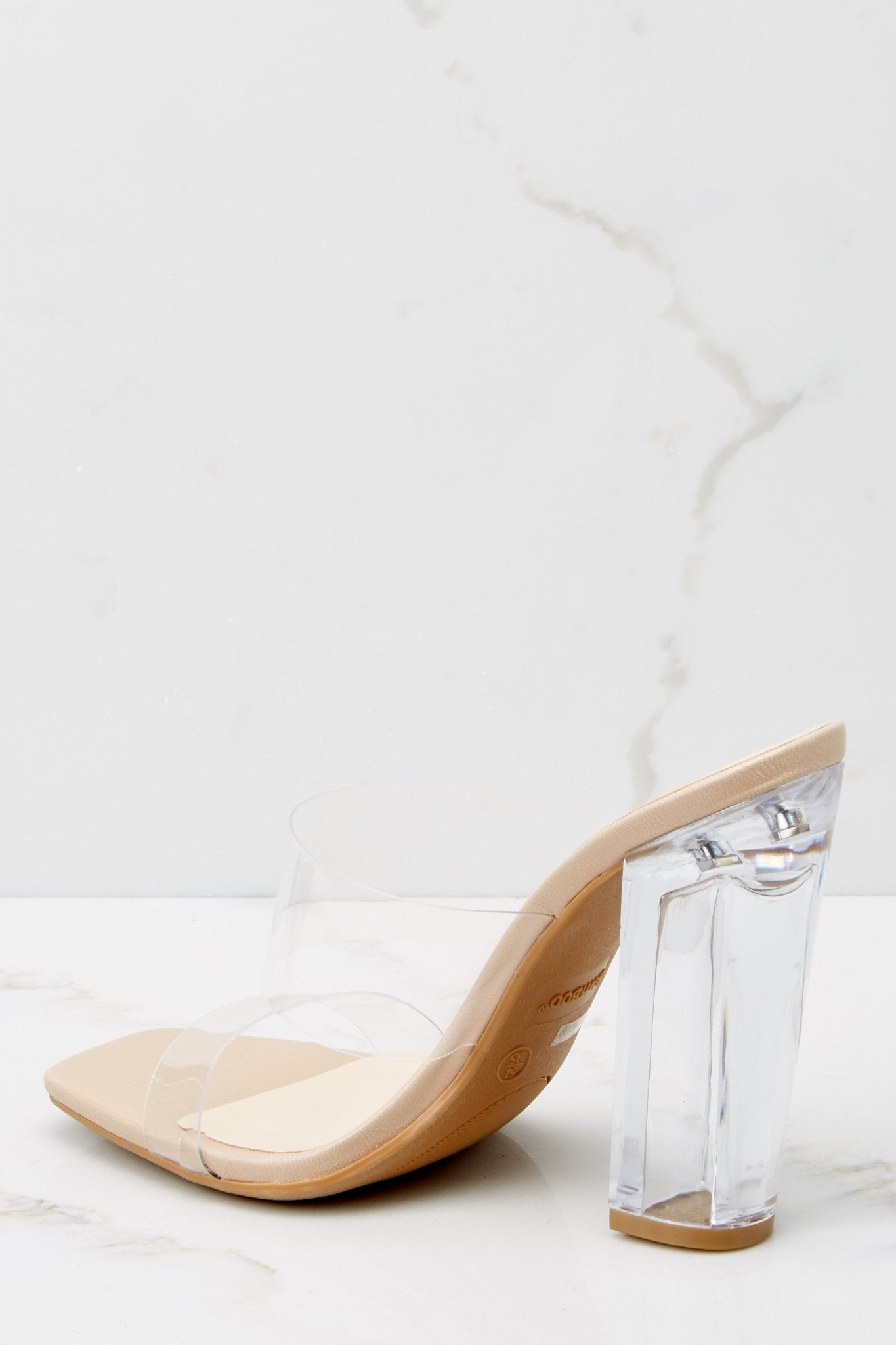 Grand Entrance Nude Matte And Clear Heels